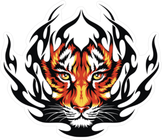 Tiger Flames Sticker