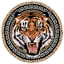 Tiger Head Chain Sticker