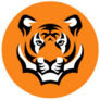 Tiger Head Circle Sticker