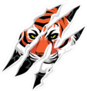 Tiger Head Claw Mark Sticker