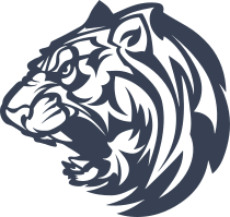 Tiger Head Growling Sticker