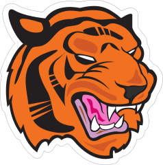 Tiger Head Mascot Sticker