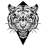 Tiger Head Tattoo Sticker