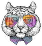 Tiger in Sunglasses and Collared Shirt Sticker