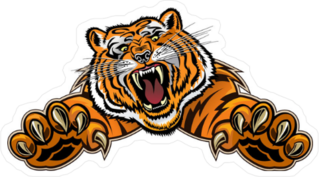 Tiger Jumping Sticker
