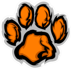 Tiger Paw Mascot Sticker