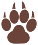 Tiger Paw Print Isolated On White Sticker