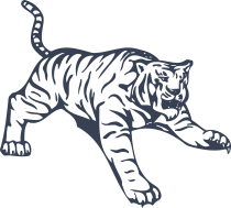 Tiger Pouncing Sticker