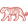 Tiger Red Sticker