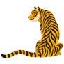 Tiger Sitting Sticker