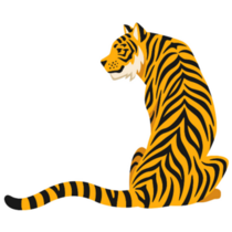 Tiger Sitting Sticker