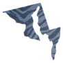 Tiger Skin Print State Maryland Sticker