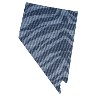 Tiger Skin Print State Nevada Sticker