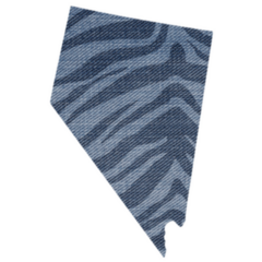 Tiger Skin Print State Nevada Sticker
