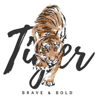 Tiger Slogan Sticker