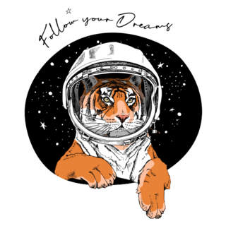 Tiger Space Sticker