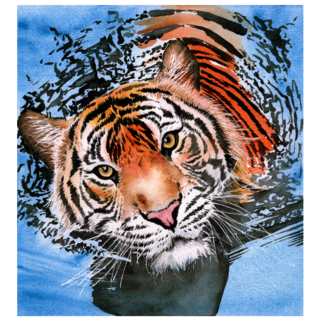 Tiger Swimming Sticker