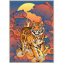 Tiger Walking Fire Sticker