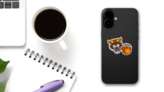 Tigers Basketball Sports Mascot Sticker on a Phone (New) example