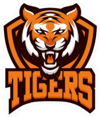Tigers Mascot Logo Sticker