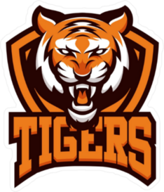 Tigers Mascot Logo Sticker