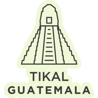 Tikal Guatemala Logo Sticker