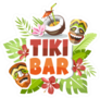 Tiki Bar Hawaii Party Time Illustration Sticker