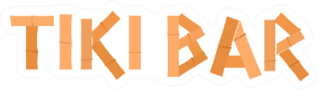 Tiki Bar Sign Icon Sticker