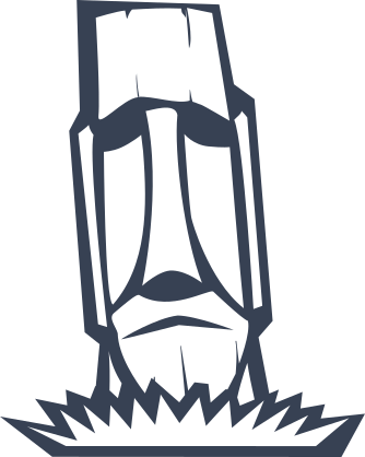 Tiki In Grass Sticker