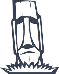 Tiki In Grass Sticker