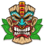 Tiki Mask With Big Ears Illustration Sticker