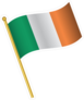 Tilted Flag Of Ireland Sticker
