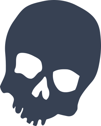 Tilted Skull Sticker