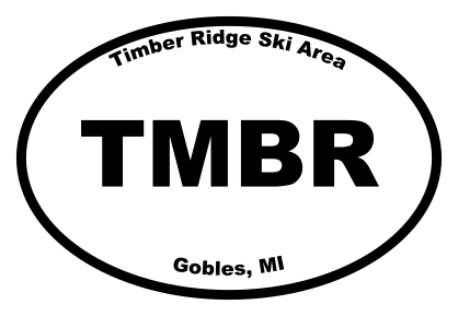 Timber Ridge Ski Area Oval Sticker