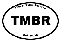 Timber Ridge Ski Area Oval Sticker