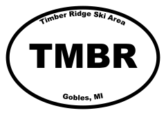 Timber Ridge Ski Area Oval Sticker