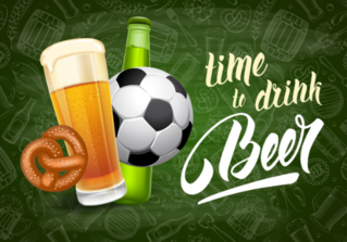 Time to Drink Beer Soccer Sticker