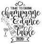 Time To Drink Champagne And Dance On The Table Sticker