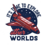 Time to Explore Other Worlds Sticker
