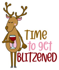 Time To Get Blitzened - With Reindeer Sticker