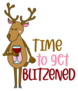 Time To Get Blitzened - With Reindeer Sticker