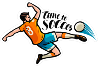 Time to Soccer Sticker