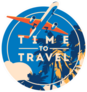 Time To Travel Airplane Vacation Sticker