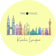 Time To Travel Kuala Lumpur City Skyline, Malaysia Sticker