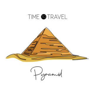 Time To Travel Pyramid Egypt Sticker