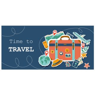 Time To Travel Summer Collage Sticker