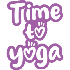 Time To Yoga Purple Sticker
