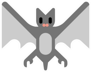 Tiny Bat Cartoon Sticker
