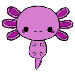 Tiny Purple Axolotl Sticker