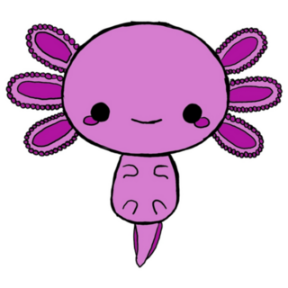 Tiny Purple Axolotl Sticker